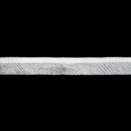 Лента нитепрошивная по косой с сутажем , 55-WK 15мм уп.50 м.(белый) фото 2