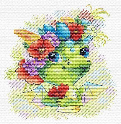 758-М Романтичный дракон Набор для вышивания нитками "Жар-Птица" 758-М Романтичный дракон Набор для вышивания нитками "Жар-Птица"