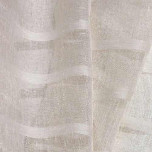 11С64 Ткань декоративная (белая с полосой), 100% лен, ш. 165см