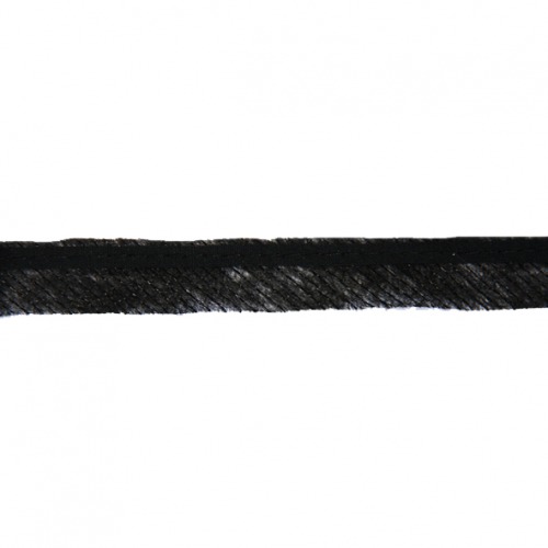 Лента нитепрошивная по косой с сутажем , 55-WK 15мм уп.50 м.(чёрный)