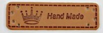 Лейбл кожа пришивной 1138, 1145 "Hand Made", 50*15мм (10)