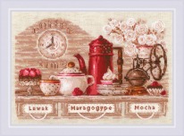 1874 Набор для вышивания Риолис "Coffee Time" 30*21см